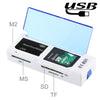 BYL-3122 5Gbps SD / TF / M2 / MS to USB 3.0 Memory Card Reader with SD / TF / M2 / MS Cards Case