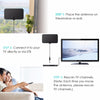 DVB-T2 50 Miles Range 20dBi High Gain Amplified Digital HDTV Indoor TV Antenna with 3.7m Coaxial Cable