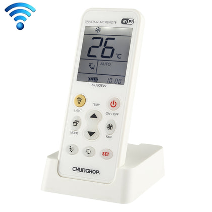 CHUNGHOP K-390EW WiFi Smart Universal Air Conditioner A/C Remote Control with Backlight & LED Light & Base, Support 2G / 3G / 4G /