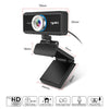 HXSJ S4 1080P Adjustable 180 Degree HD Manual Focus Vedio Webcam PC Camera with Microphone (Black)