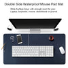 BUBM Multifunction Super Large Non-slip PU Leather Double-sided Mouse Pad Office Desk Mat, Size: 60 x 30cm(Orange)