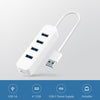 Original Xiaomi 4 Ports USB3.0 Hub with Stand-by Power Supply Interface USB Hub Extender Extension Connector Adapter(White)