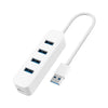 Original Xiaomi 4 Ports USB3.0 Hub with Stand-by Power Supply Interface USB Hub Extender Extension Connector Adapter(White)