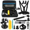 PULUZ 20 in 1 Accessories Combo Kits with EVA Case (Chest Strap + Head Strap + Suction Cup Mount + 3-Way Pivot Arm + J-Hook Buckles + Extendable Monopod + Tripod Adapter + Bobber Hand Grip + Storage Bag + Wrench) for GoPro HERO10 Black / HERO9 Black / HER