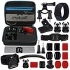 PULUZ 24 in 1 Bike Mount Accessories Combo Kits with EVA Case (Wrist Strap + Helmet Strap + Extension Arm + Quick Release Buckles + Surface Mounts + Adhesive Stickers + Tripod Adapter + Storage Bag + Handlebar Mount + Screws) for GoPro HERO10 Black / HERO