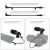 3 in 1 Vlogging Live Broadcast Smartphone Video Rig + Microphone +  4.7 inch 12cm Ring LED Selfie Light Kits with Cold Shoe Tripo