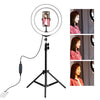1.1m Tripod Mount + 10 inch 26cm LED Ring Vlogging Video Light  Live Broadcast Kits