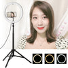 1.65m Tripod Mount +  11.8 inch 30cm Curved Surface USB 3 Modes Dimmable Dual Color Temperature LED Ring Vlogging Video Light  Li
