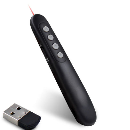 ASiNG A101 2.4GHz Wireless Presenter PowerPoint Clicker Representation Remote Control Pointer with Clip, Control Distance: 30m(Bla