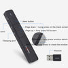 ASiNG A218 USB Charging 2.4GHz Wireless Presenter PowerPoint Clicker Representation Remote Control Pointer, Control Distance: 100m