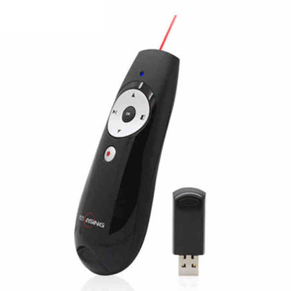ASiNG M601 2.4GHz Wireless Fly Air Mouse Red Laser Presenter PowerPoint Clicker Representation Remote Control Pointer, Control Dis