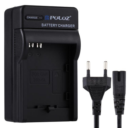 PULUZ EU Plug Battery Charger with Cable for Canon NB-5L Battery