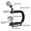 U/C Shape Portable Handheld DV Bracket Stabilizer Kit with Cold Shoe Tripod Head & Phone Clamp & Quick Release Buckle & Long Scre
