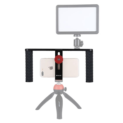 Vlogging Live Broadcast Smartphone Video Rig Filmmaking Recording Handle Stabilizer Aluminum Bracket for iPhone, Galaxy, Huawei,