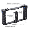 Vlogging Live Broadcast Smartphone Cage Video Rig Filmmaking Recording Handle Stabilizer Bracket for iPhone, Galaxy, Huawei, Xiao