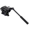 Heavy Duty Video Camera Tripod Action Fluid Drag Head with Sliding Plate for DSLR & SLR Cameras, Large Size(Black)