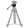Heavy Duty Video Camera Tripod Action Fluid Drag Head with Sliding Plate for DSLR & SLR Cameras, Large Size(Black)