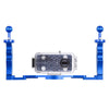 PULUZ Dual Handles Aluminium Alloy Tray Stabilizer for Underwater Camera Housings(Blue)