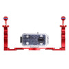PULUZ Dual Handles Aluminium Alloy Tray Stabilizer for Underwater Camera Housings(Red)