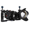 PULUZ Aluminum Alloy 67mm to 67mm Swing Wet-Lens Diopter Adapter Mount for DSLR Underwater Diving Housing(Black)
