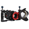 PULUZ Aluminum Alloy 67mm to 67mm Swing Wet-Lens Diopter Adapter Mount for DSLR Underwater Diving Housing(Red)