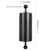 PULUZ 10.82 inch 27.5cm Length 80mm Diameter Dual Balls Carbon Fiber Floating Arm, Ball Diameter: 25mm, Buoyancy: 800g