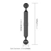 PULUZ  7 inch 17.7cm Length 20.8mm Diameter Dual Balls Carbon Fiber Floating Arm, Ball Diameter: 25mm(Black)