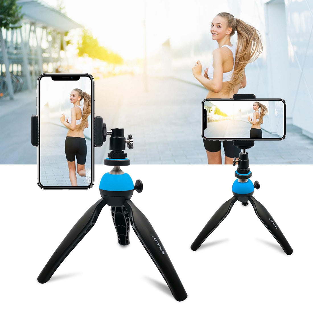 Pocket Mini Tripod Mount with 360 Degree Ball Head for Smartphones, GoPro, DSLR Cameras(Blue)