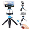 Electronic 360 Degree Rotation Panoramic Head + Tripod Mount + GoPro Clamp + Phone Clamp with Remote Controller for Smartphones,