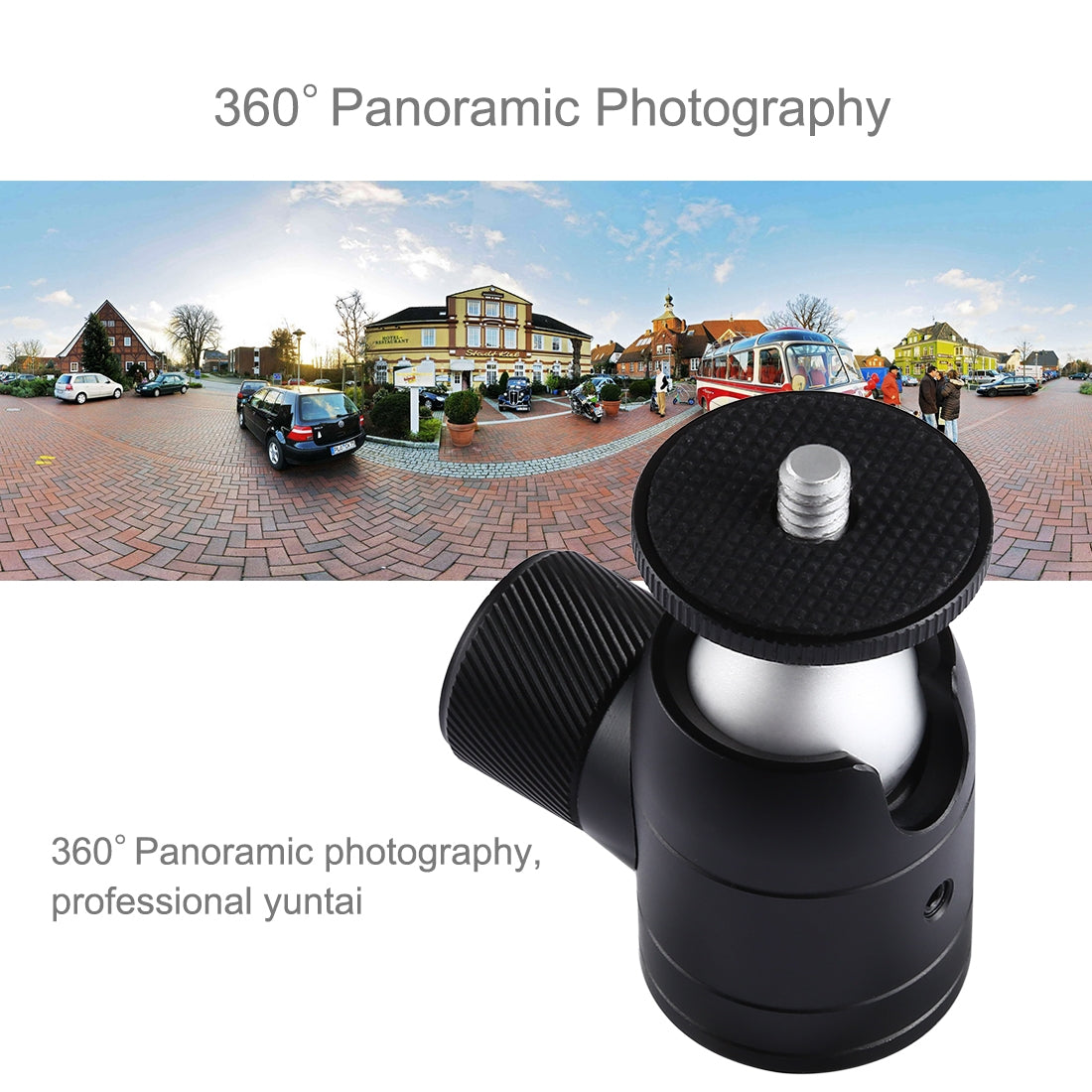 Mini 360 Degree Panoramic 90 Degree Tilt Metal Ball Head Tripod Mount for DSLR & Digital Cameras
