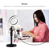 Round Base Desktop Mount for LED Ring Video Light, Adjustable Height: 18cm-28cm