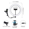 12 inch RGB Dimmable LED Ring Vlogging Selfie Photography Video Lights with Cold Shoe Tripod Ball Head & Phone Clamp(EU Plug)