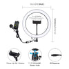 12 inch RGB Dimmable LED Ring Vlogging Selfie Photography Video Lights with Cold Shoe Tripod Ball Head & Phone Clamp(UK Plug)