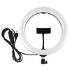 10.2 inch 26cm USB 3 Modes Dimmable Dual Color Temperature LED Curved Diffuse Light Ring Vlogging Selfie Photography Video Lights