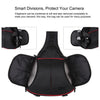 Triangle Style SLR Camera Bag Sling Waterproof Backpack Single Shoulder Messenger Bags(Black)