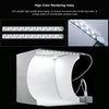 20cm Include 2 LED Panels Folding Portable 1100LM Light Photo Lighting Studio Shooting Tent Box Kit with 6 Colors Backdrops (Blac
