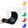 20cm Include 2 LED Panels Folding Portable 1100LM Light Photo Lighting Studio Shooting Tent Box Kit with 6 Colors Backdrops (Blac
