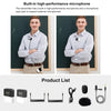 PULUZ Vlog Video Wireless Lavalier Microphone  with Transmitter and Receiver for DSLR Cameras and Video Cameras(Black)