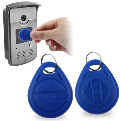 Water Resistant RFID Proximity ID Card Token Keyfobs Keychain for Access Control(Blue)