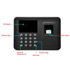 A6 2.4 inch Color TFT Screen Biometric Fingerprint Time Attendance, USB Communication Office Time Attendance Clock