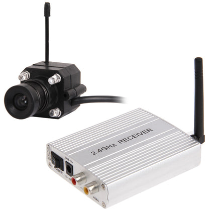 2.4GHz Wireless Receiver and Small Camera 4 LED, Built in Microphone for Audio Monitoring, Support Night Vision (Effective Range:3