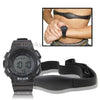 Heartbeat Rate Monitor Watch with Adjustable Chest Transmitter Band / Time / Alarm / Timing(Black)
