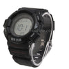 Heartbeat Rate Monitor Watch with Adjustable Chest Transmitter Band / Time / Alarm / Timing(Black)
