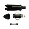 Cigarette Lighter Plug with 10A Fuse(Black)
