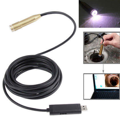 Waterproof USB Cable Wire Camera Endoscope with 4 LED Light, View Angle: 62 Degree, Length: 5M, Support Video recorder