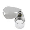 Full Metal Coating 40 x 25mm Magnifying Glass Magnifier with 2-LED Light for Jewelry Identifying & Money Detector Light(Silver)