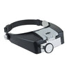 Headband Style 1.5X / 3X / 8.5X / 10X Magnifier with 2 LED Lights(Grey)
