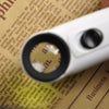 40X Handheld Exclamation Mark Style Magnifier with 2-LED Light