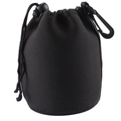 Neoprene SLR Camera Lens Carrying Bag Pouch Bag with Carabiner, Size: 10x14cm(Black)