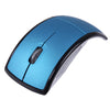 Wireless 2.4GHz 800-1200-1600dpi Snap-in Transceiver Folding Wireless Optical Mouse / Mice(Blue)